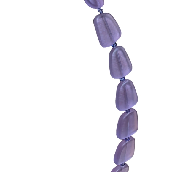 Handmade Purple Seaglass Necklace 22.5" Long - Picture 2 of 4